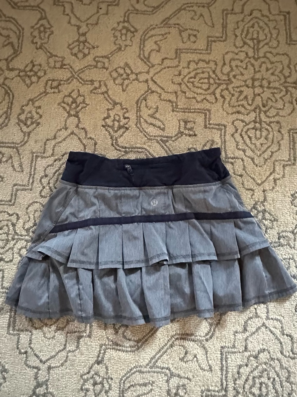 lululemon athletica Navy and Gray Tiered Skater Skirt